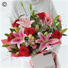 Extra Large Valentines Rose &amp; Lily Bouquet